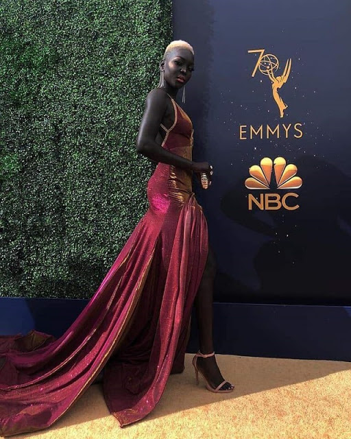Dark Skinned Model Nyakim Gatwech Turns Heads At 2018 Emmys Dnb