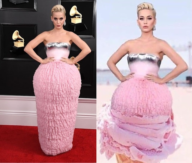 Katy Perry becomes the new queen of memes with her Grammys' pink gown - DNB  Stories Africa