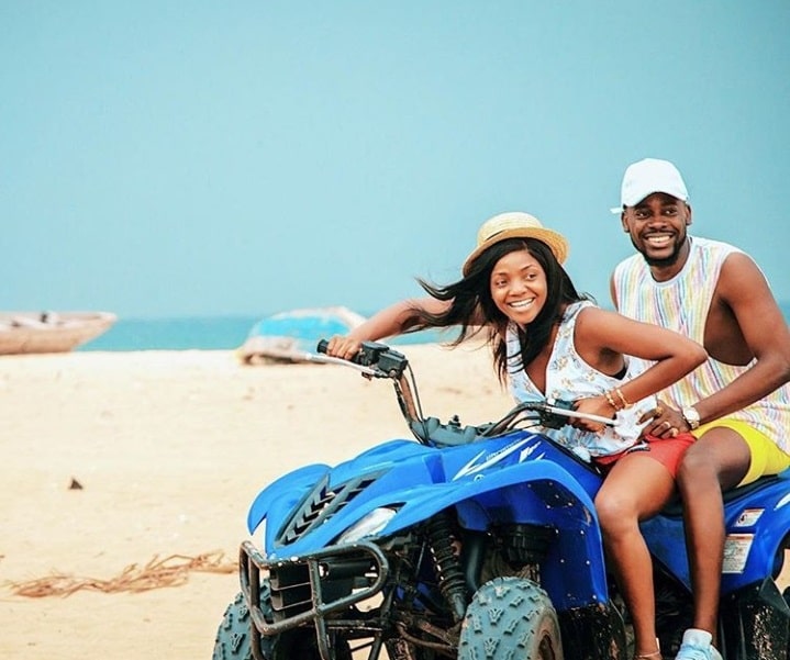  a beautiful photo of simi and husband adekunle gold