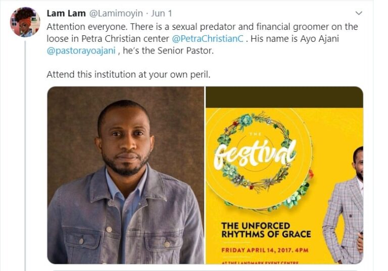 Pastor Ayo Ajani apologizes following accusation of sexual abuse - DNB