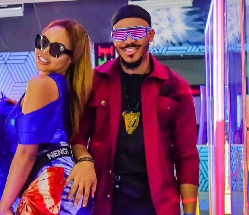 a picture of bbnaija ozo dancing with nengi