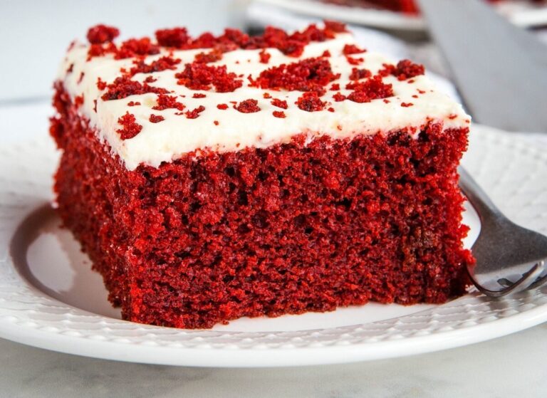 Easy Red Velvet Sheet Cake Recipe - Dinner, then Dessert