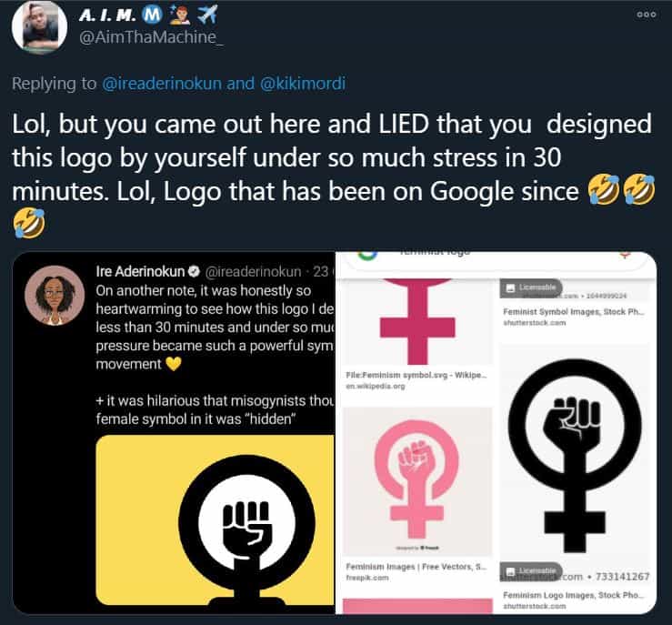 Feminist Woman Ire Aderinokun Busted For Lying She Designed The Endsars Logo Dnb Stories