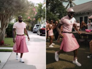 Pictures of LeBron James' pink skirt - REAL or FAKE? - DNB Stories Africa