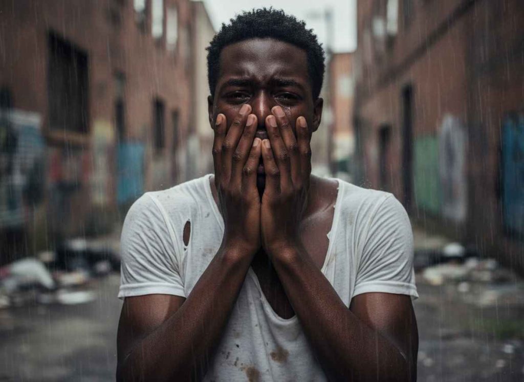 nigerian gay kito victim crying after attack